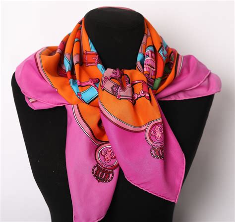 Hermes silk scarf for women